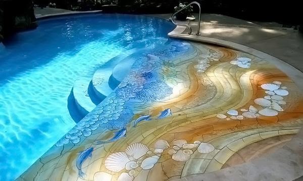 Amazingly Beautiful Pool Mosaic Ceramic Tiles from Craig Bragdy Design
